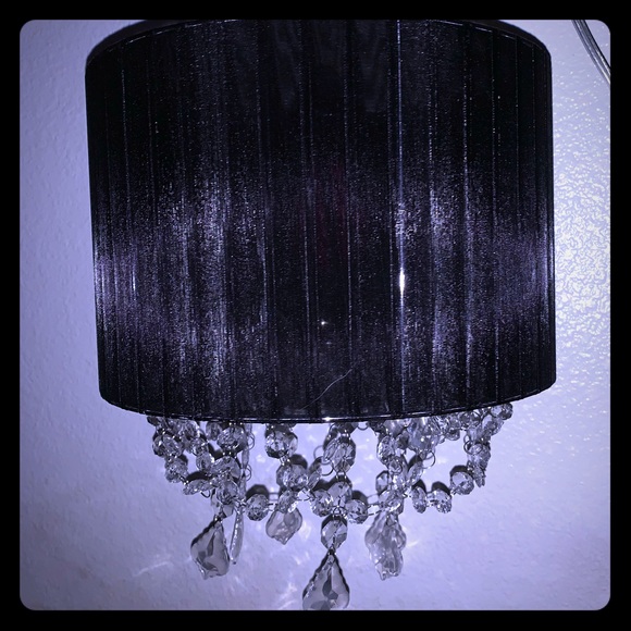 Other - Chandelier Swag Lamp With Black Sheer Shade 1’X1”